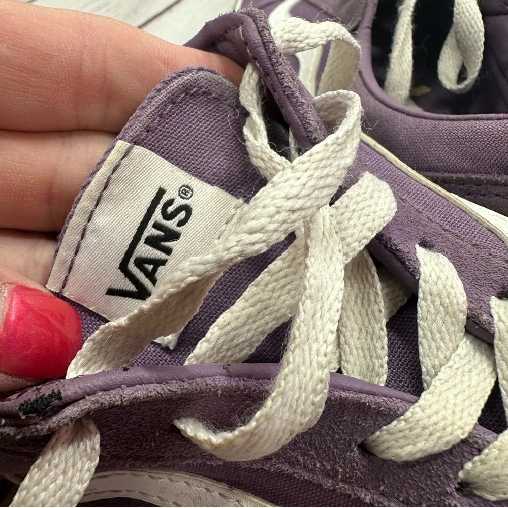 Vans off the wall Purple Low-Top old skool Sneakers suede textile Missy Sz 4